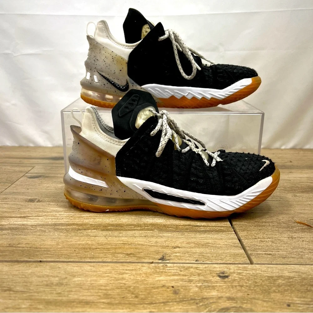 Nike Lebron 18 Boys Basketball Shoes Sneakers‎ Size 5.5Y CW2760-007 Black